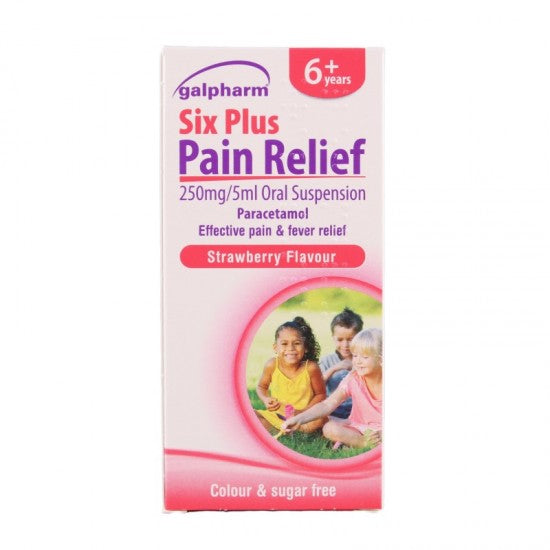 Galpharm Six Plus Pain Relief 250mg/5ml Suspension 80ml