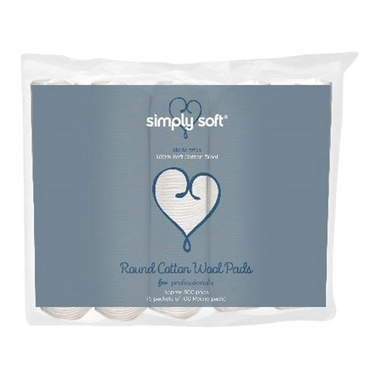 Simply Soft Round Cotton Wool Pads x 500