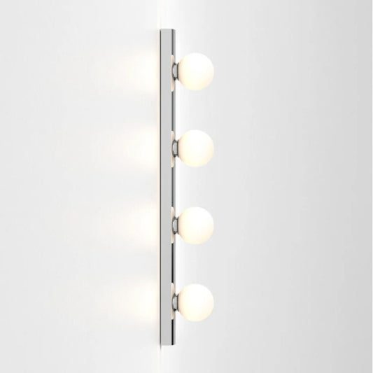 Cabaret 4 II Globe Bathroom Wall Light in Polished Chrome IP44 rated with Four Glass Globe Lamps G9 LED, Astro 1087009