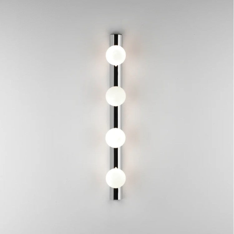 Cabaret 4 II Globe Bathroom Wall Light in Polished Chrome IP44 rated with Four Glass Globe Lamps G9 LED, Astro 1087009