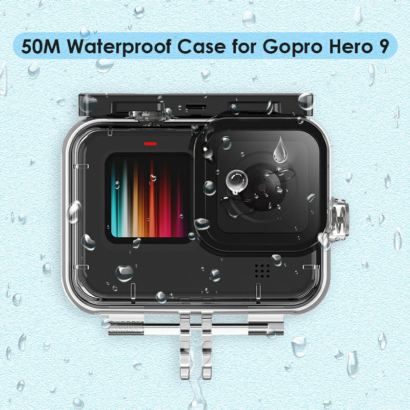 40M Waterproof Case Touch Screen Underwater Diving Protective Cover Housing Mount for Go Pro Hero 9