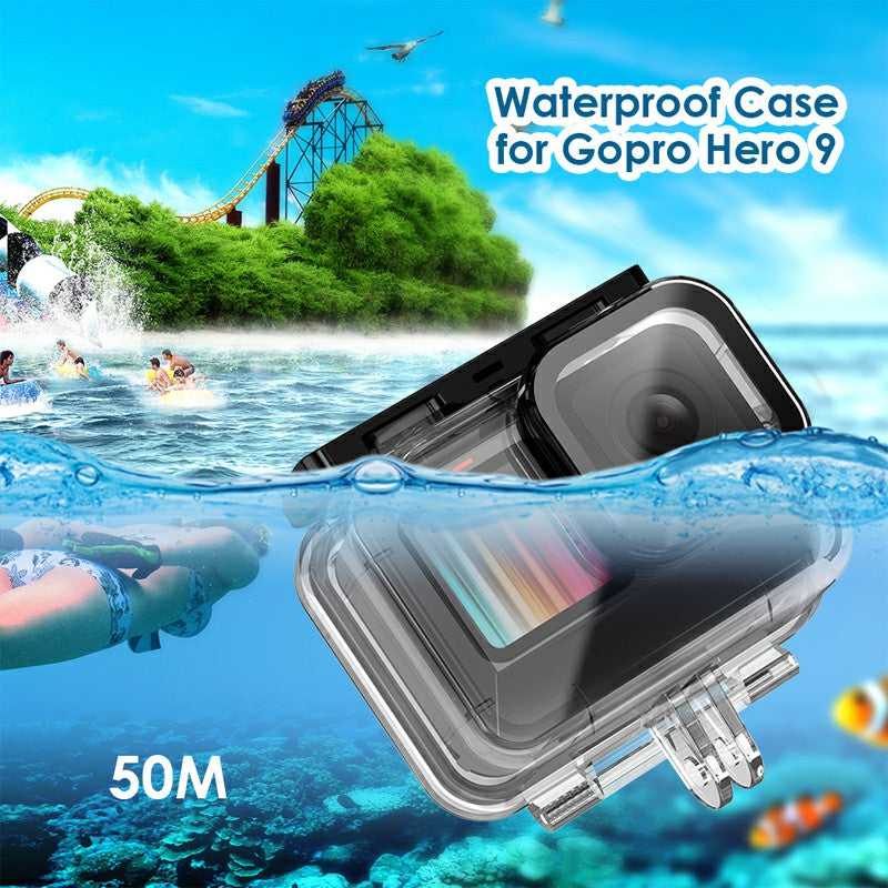 40M Waterproof Case Touch Screen Underwater Diving Protective Cover Housing Mount for Go Pro Hero 9