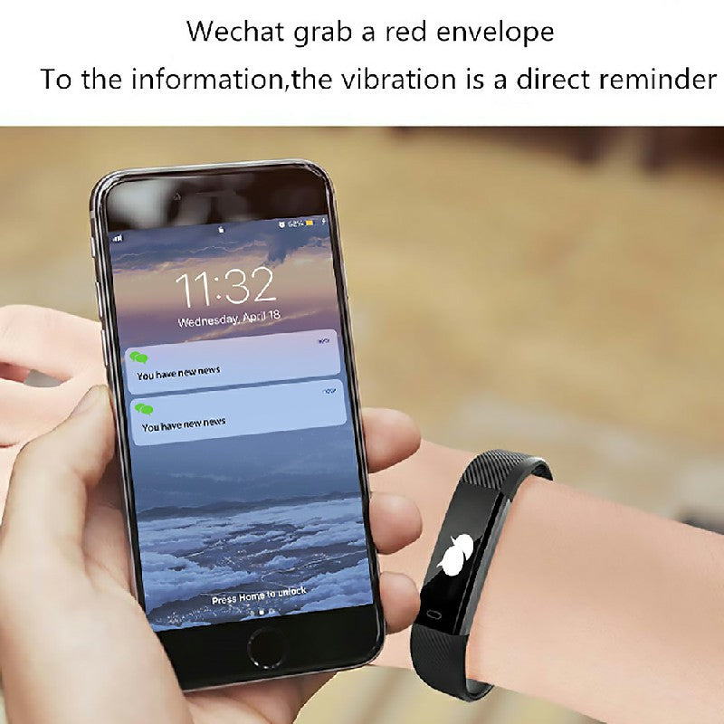 Bluetooth Smart Sport Bracelet Wrist Watch Touch Screen for iOS Android