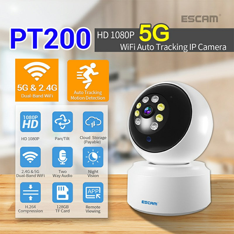 1080P Mobile Tracking 5G WIFI Cloud Storage Two Way Audio Smart Night Vision Camera