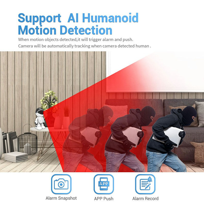 1080P Pan/Tilt AI Humanoid detection WiFi IP Camera with Two Way Audio