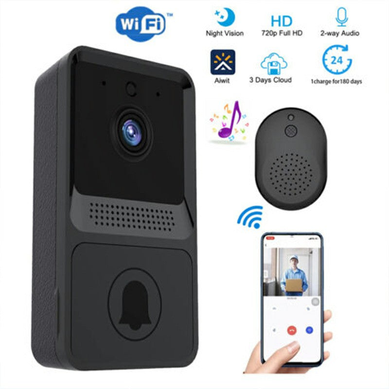 Z20 Smart Wireless WiFi Video Doorbell with Chime Battery 800mAh