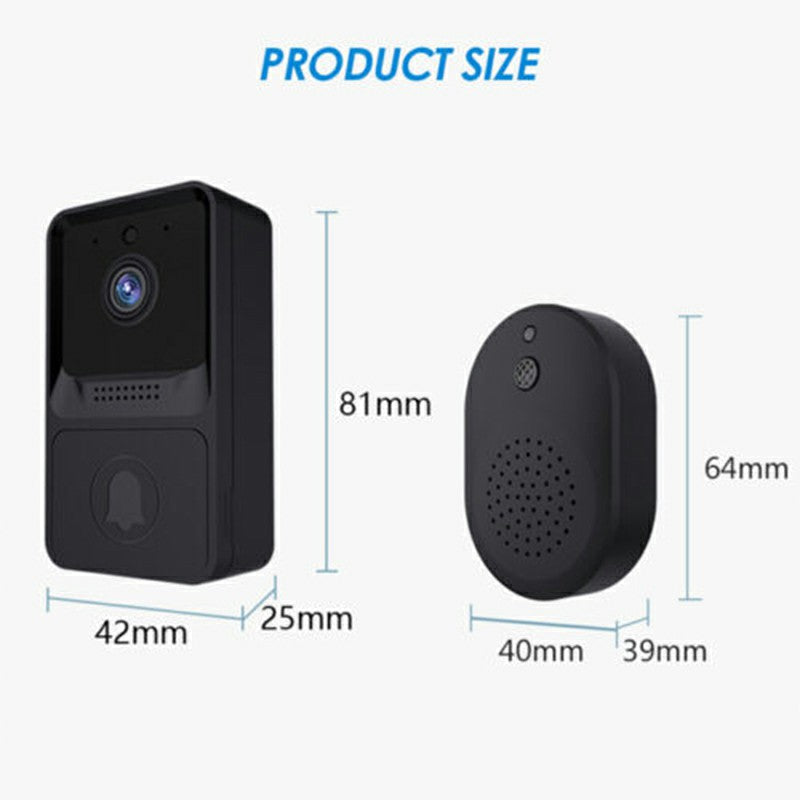 Z20 Smart Wireless WiFi Video Doorbell with Chime Battery 800mAh