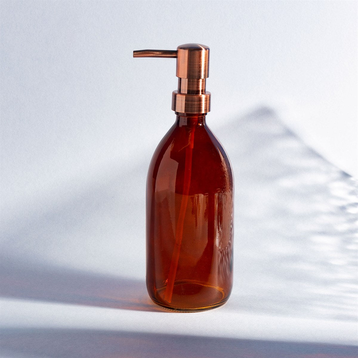 Amber Glass Refillable Bottle With Pump