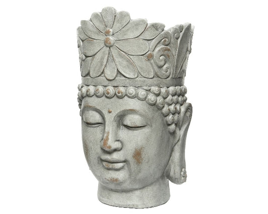 Buddha Planter Grey Wash 36cm